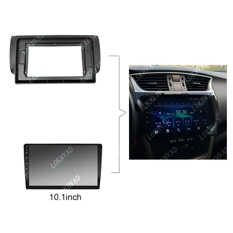 10.1 Inch For Nissan SYLPHY Sentra 2012-2017 Car Radio Stereo MP5 Player 2 Din Head Unit Fascia Install Panel Frame Dash Cover