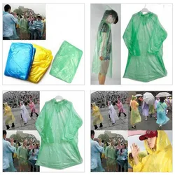 50/100 Pack Disposable Rain Ponchos Raincoat with Hood Adults Emergency Waterproof Raincoat for Camping Hiking Sport Outdoors