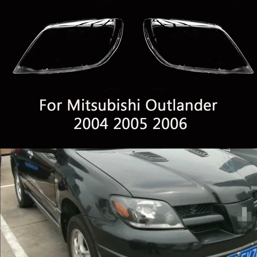 HTTCY For Mitsubishi Outlander 2004 2005 2006 Headlight Cover Lampshade Case Headlamp Lamp Shell  Replace Original Lens