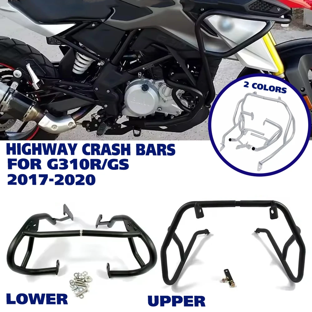 Motorcycle Upper&Lower Crash Bars Engine Guard Bumpers Tank Protector Cover For BMW G310GS G 310 GS G310 GS 2017 2018 2019-2020