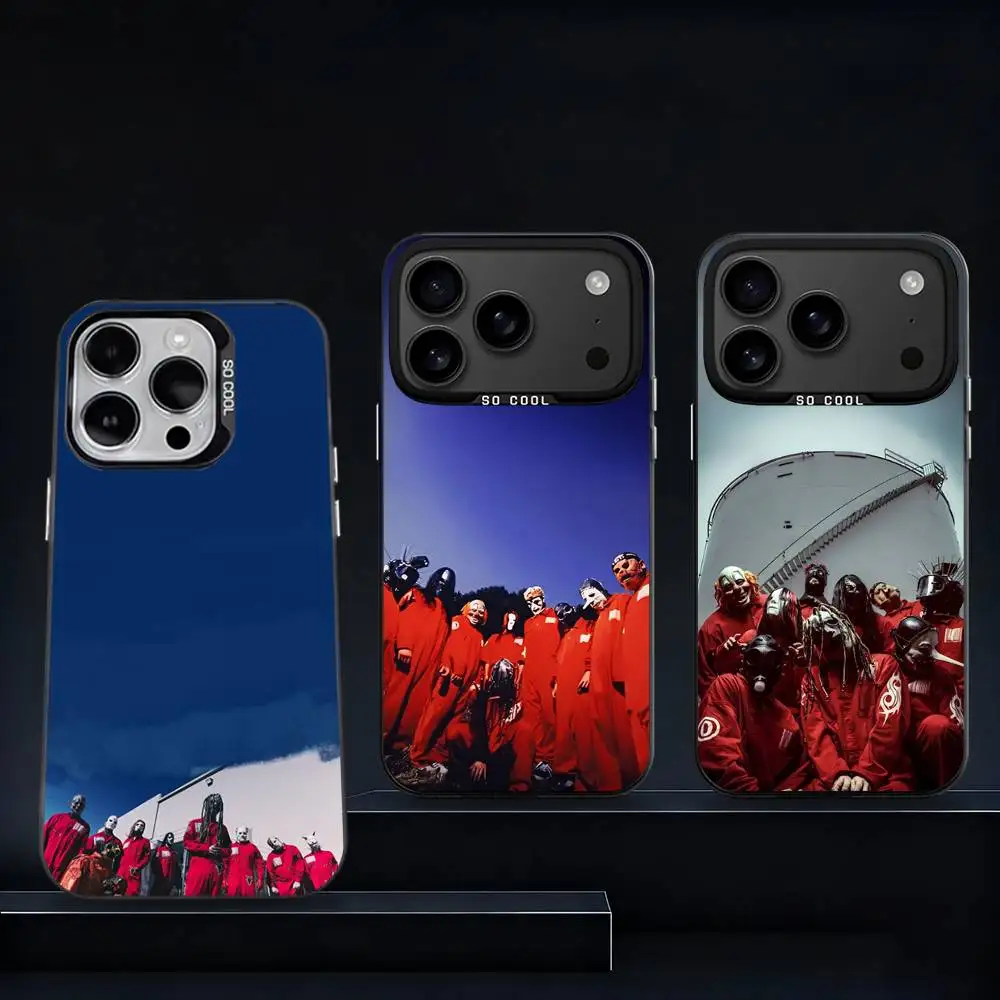 

Rock S-Slipknots-es Band For iPhone 17,16,15,14,13,12,11,Pro,Max,Plus,E,Air,Mini Anti Fall Black Matte Hard Bumper Phone Case