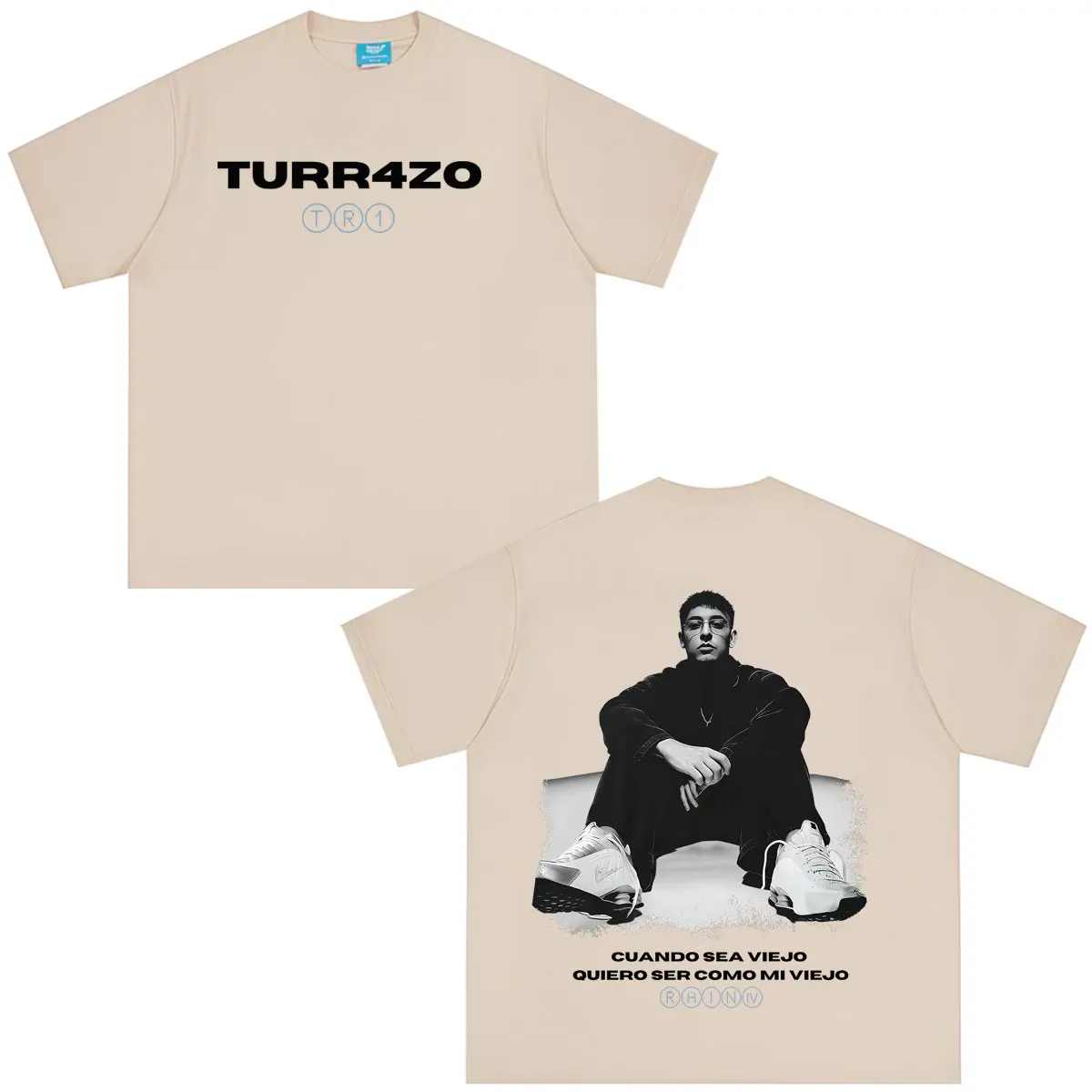 Rapper Trueno Turr4zo Album 2026 Tour Print T-Shirt für Herren und Damen – Hip-Hop T-Shirt, Sommer, locker sitzend, Baumwolle, Oversized, Streetwear – Detail 7
