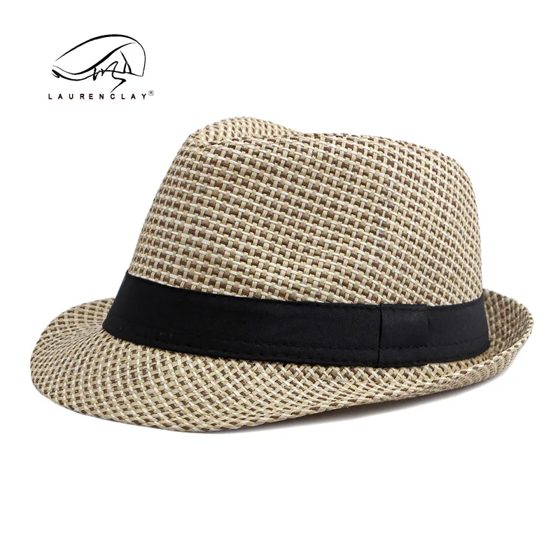 Männer mittleren Alters und ältere Hut Männer Sommer Sonnenschutz Sonnenhut Strand Stroh Billy cock Frauen britische Mode Retro Fedora Hut