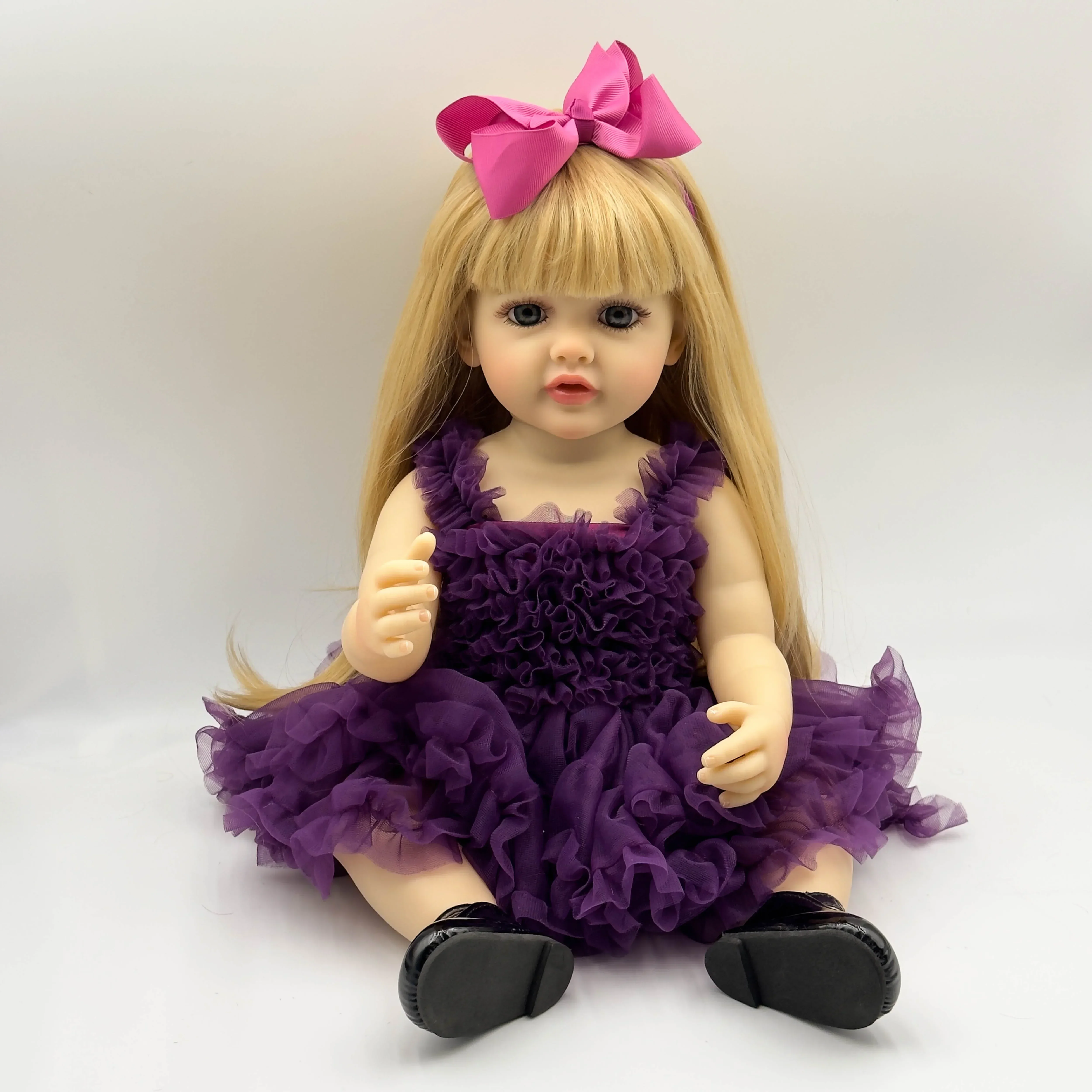 55CM Betty full body soft silicone vinyl Reborn Toddler Girl Pretty Princess lifelike Baby Doll Christmas Gift for Grils