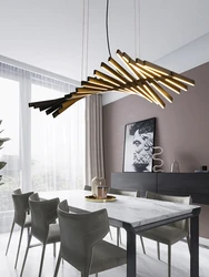 New Led Chandeliers For Kitchen Living Dining Room Modern Minimalist Office Pendant Lights White/Black Decor With Remote Control