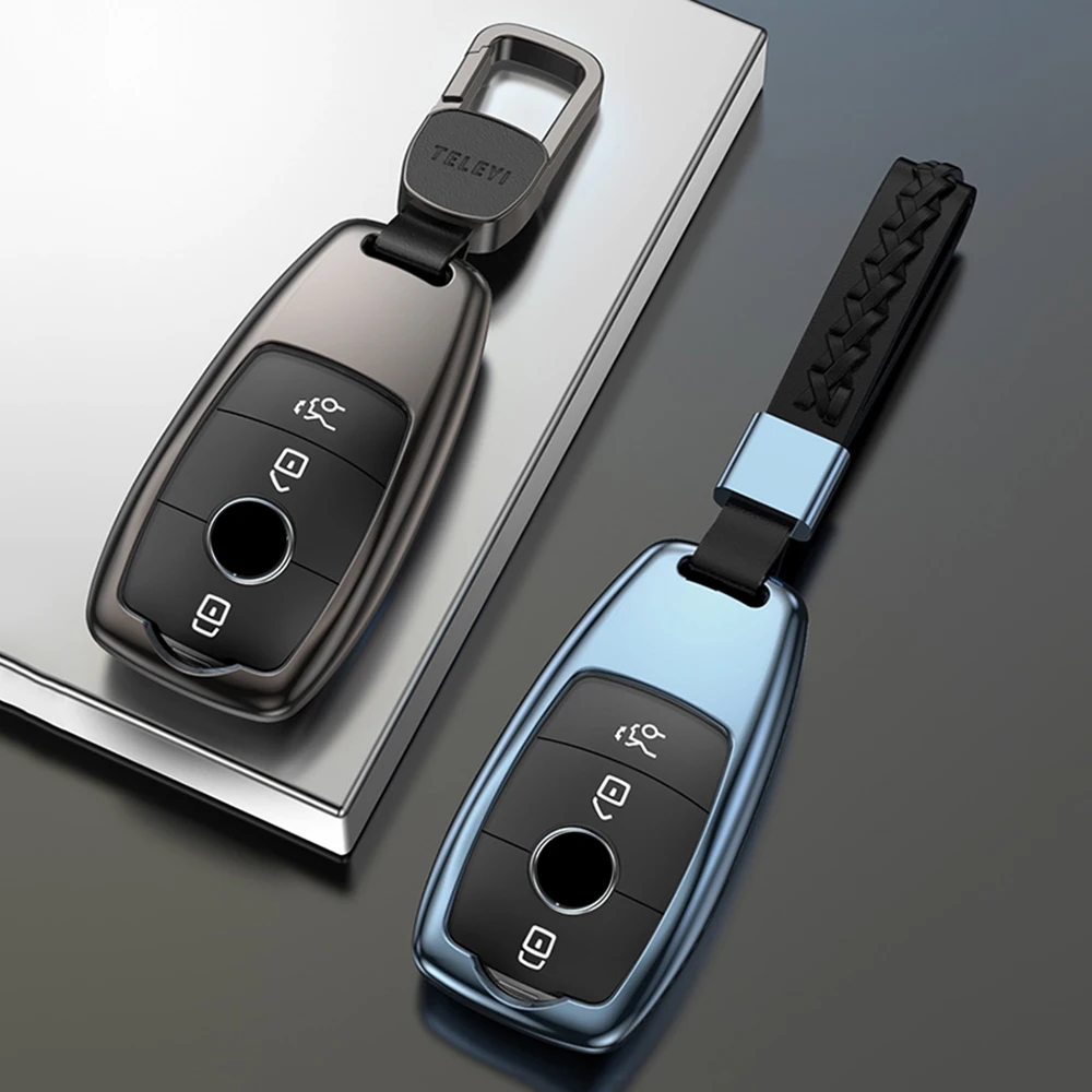 

High Quality Alloy Car Remote Key Shell For Mercedes-Benz A B C E S G CLS GLB GLC GLE CLA W177 W247 W213 W205 W222 Car Key Case