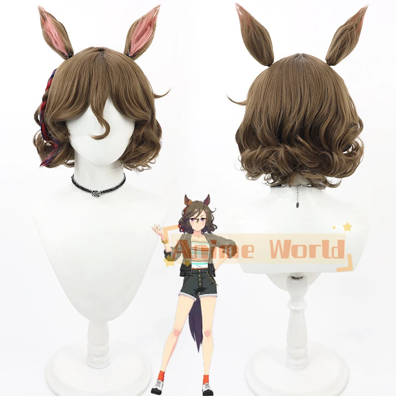 

Anime Pretty Derby Dance City Cosplay Wig Halloween Carnival Party Props Synthetic Hair Heat Resistant Fiber + Wig Cap