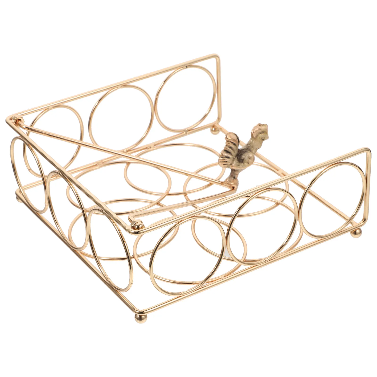 

Metal Napkin Holder for Table Golden Finish Modern Farmhouse Flat Design Smooth Edges for Kitchen Dining Room Bar Restaurant