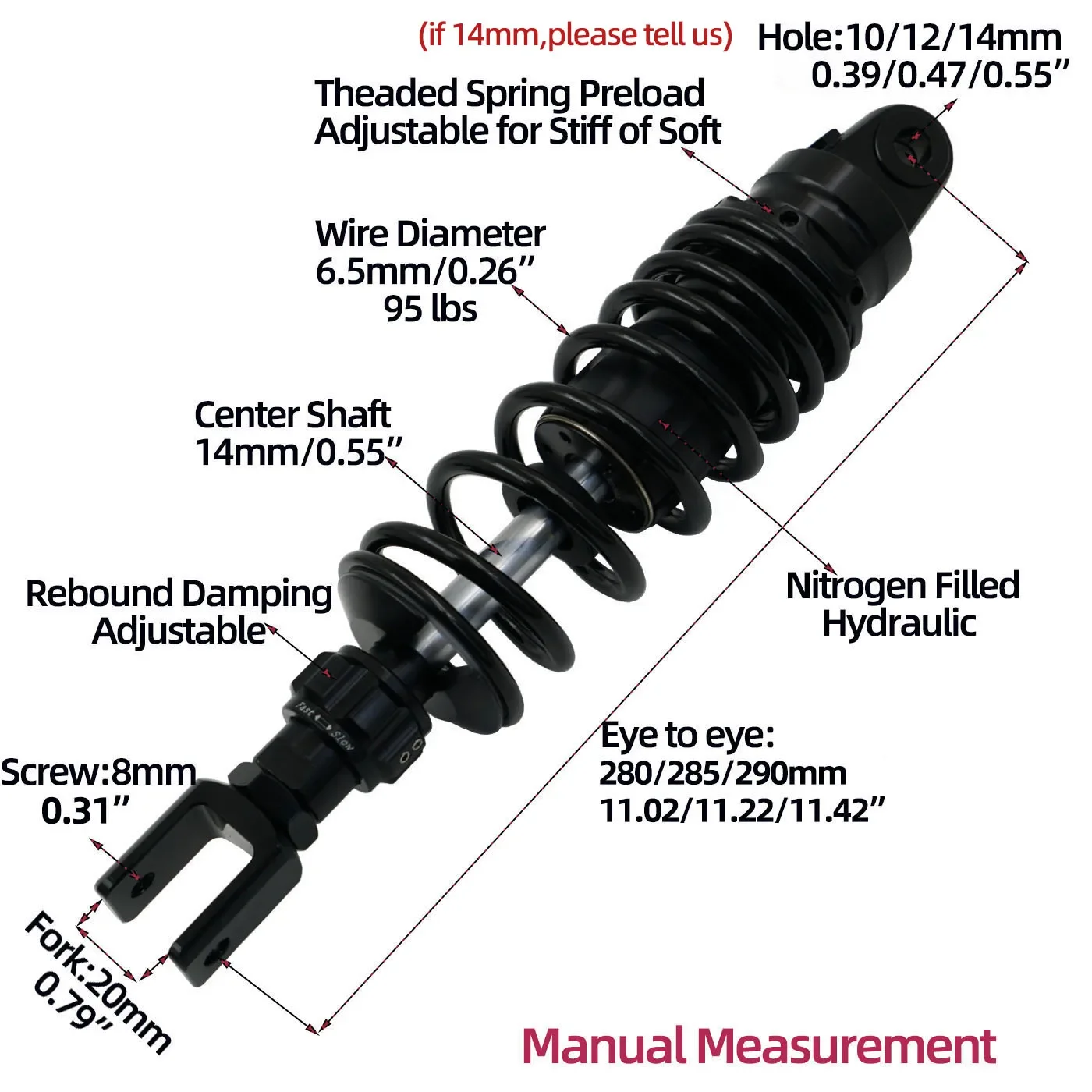 Motorcycle Rear Shocks Damping Parts1 Piece for Yamaha XMAX300 NMAX155 XMAX125 SYM125 HaojueUSR HondaNS150gx 125d PCX160