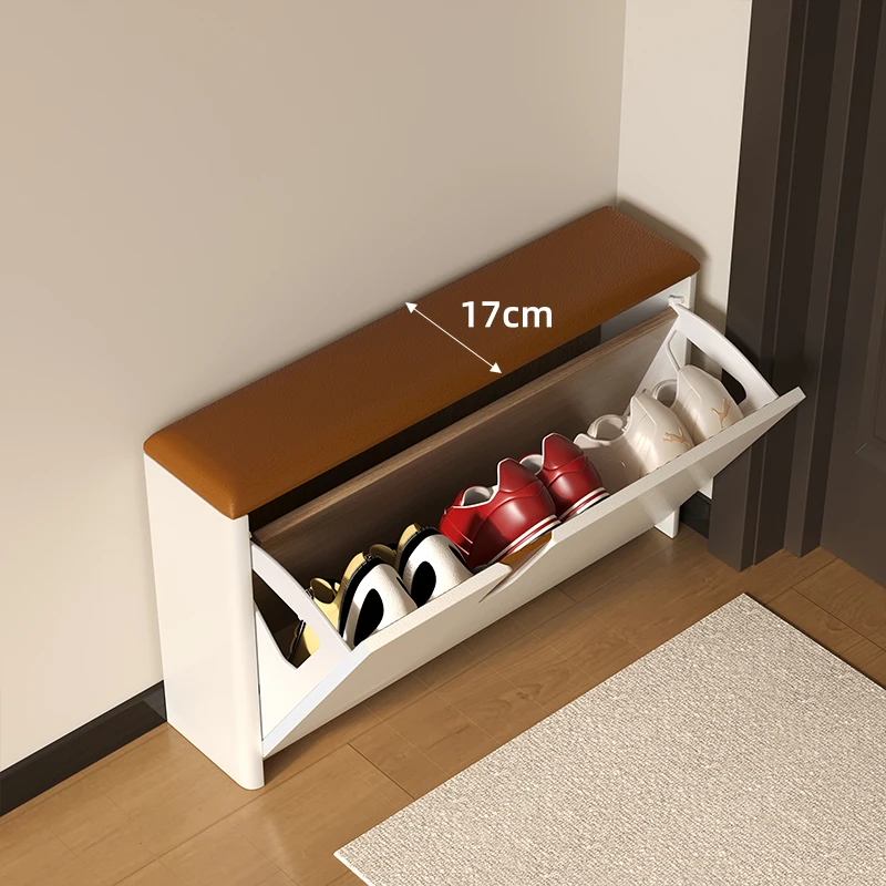 

tipping bucket shoe change stool entrance door against wall narrow side shoe cabinet shoe change stool integrated