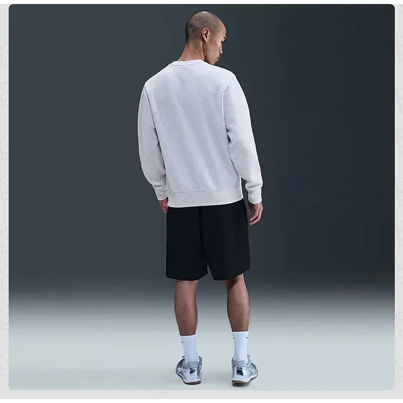 Nike Striped Trim Hoodie Preppy Style Ribbed Collar All Match Daily Commute Sweat TopFN3887-051 1PCS
