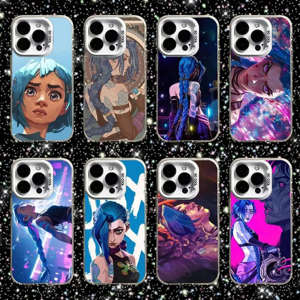 

A-Arcane Jinx Phone Case For iPhone 16,15,14,13,12,11,Pro,XS,Max,Plus,Mini,SE White Candy Matte Shockproof Cover