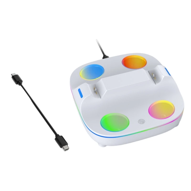 Док-станция для зарядного устройства с двойным контроллером, держатель для зарядки, светодиодный дисплей и функция быстрой для