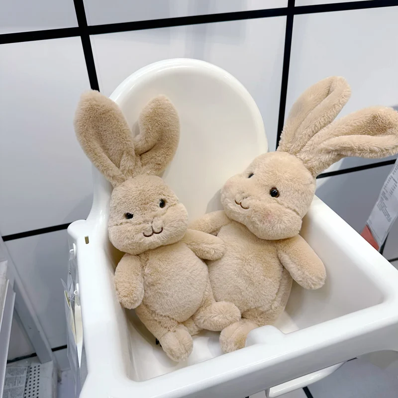INS Nordic Style Folded ear rabbit Plush Toy Stuffed head can rotate Bunny Doll Baby Sleeping Accompany toys Christmas Present