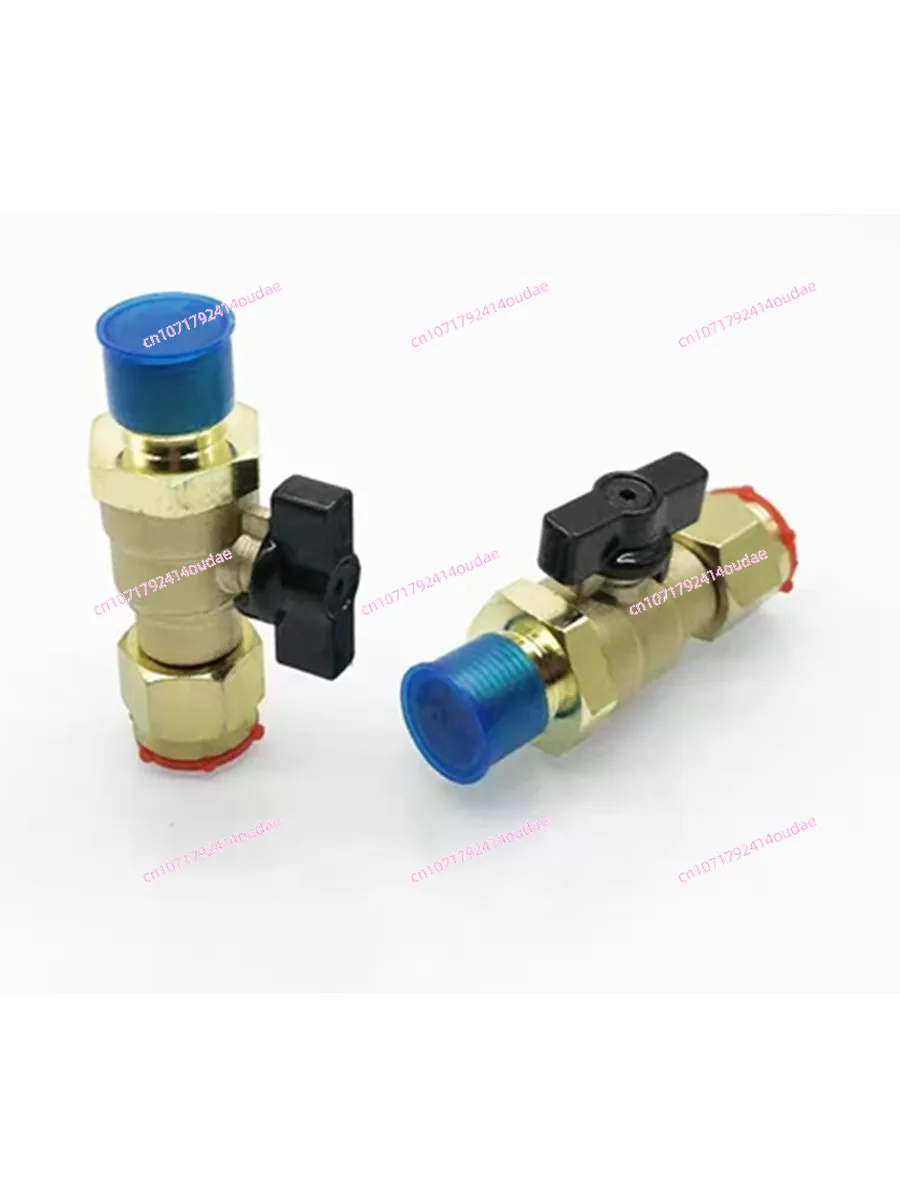 Universal front wheel cut-off switch assembly freight car trachea link valve car brake trailer pure copper ball valve