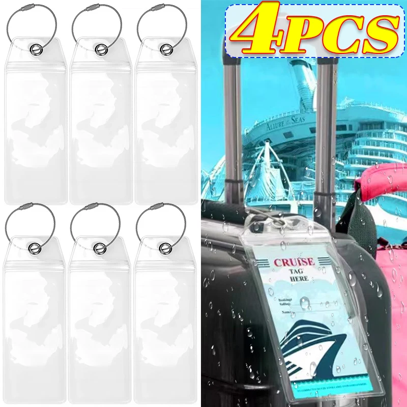

Этикетка круизного корабля, держатель для багажных бирок, Королевский карибский круизный корабль, водонепроницаемая печать со стальным кольцом, толстый держатель для бирки из ПВХ