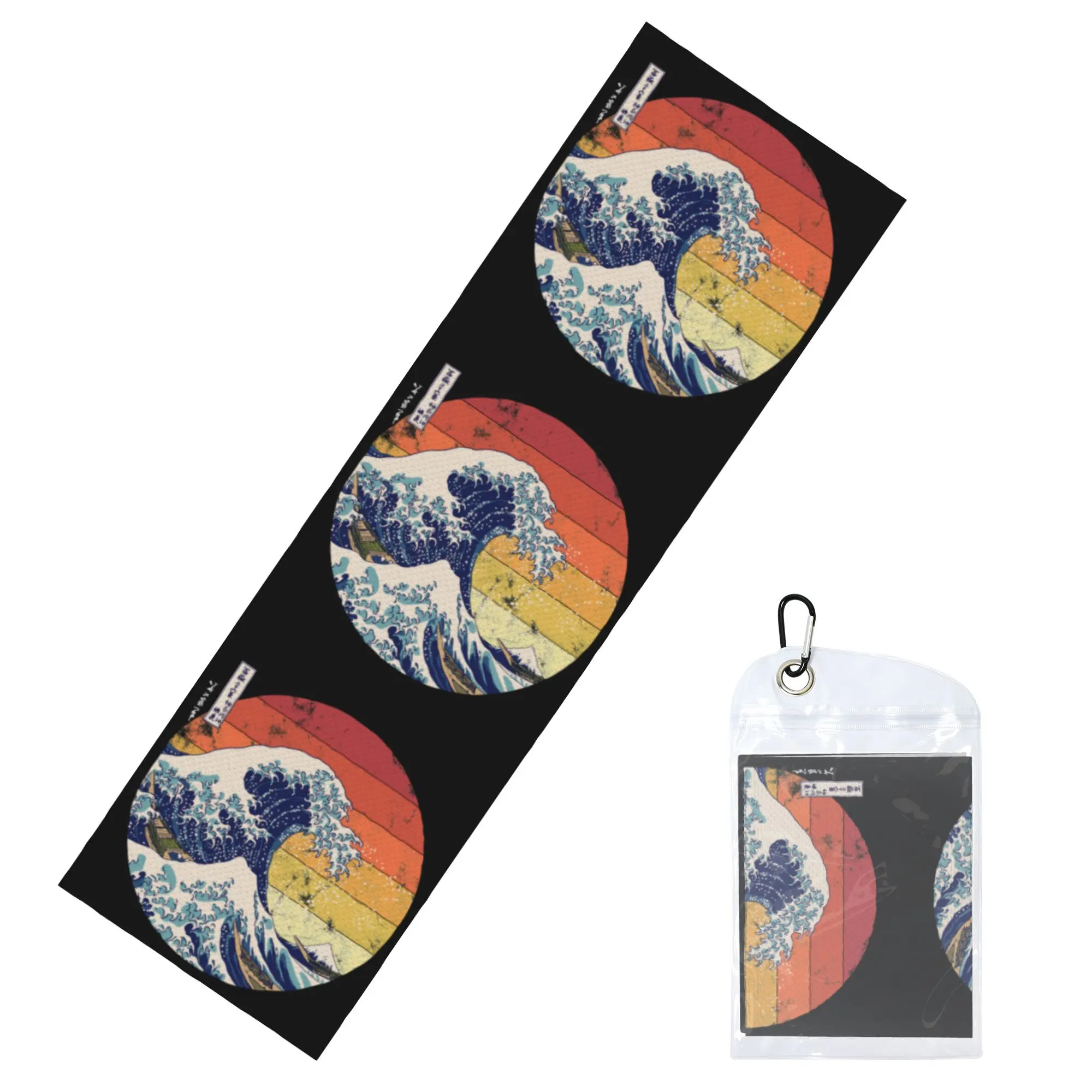 The Great Wave off Kanagawa Cold Exercise Towel   Super Soft Breathable Instant Cooling Towel Yor Gym Towels