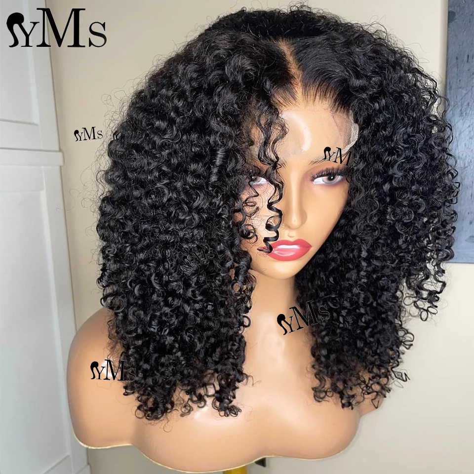 Virgin Cambodian Coily Curly 13x6 13x4 Lace Frontal Wigs YMS Hair Virgin Curly 5x5 Lace Closure Human Hair Burmese Raw Wig 250%