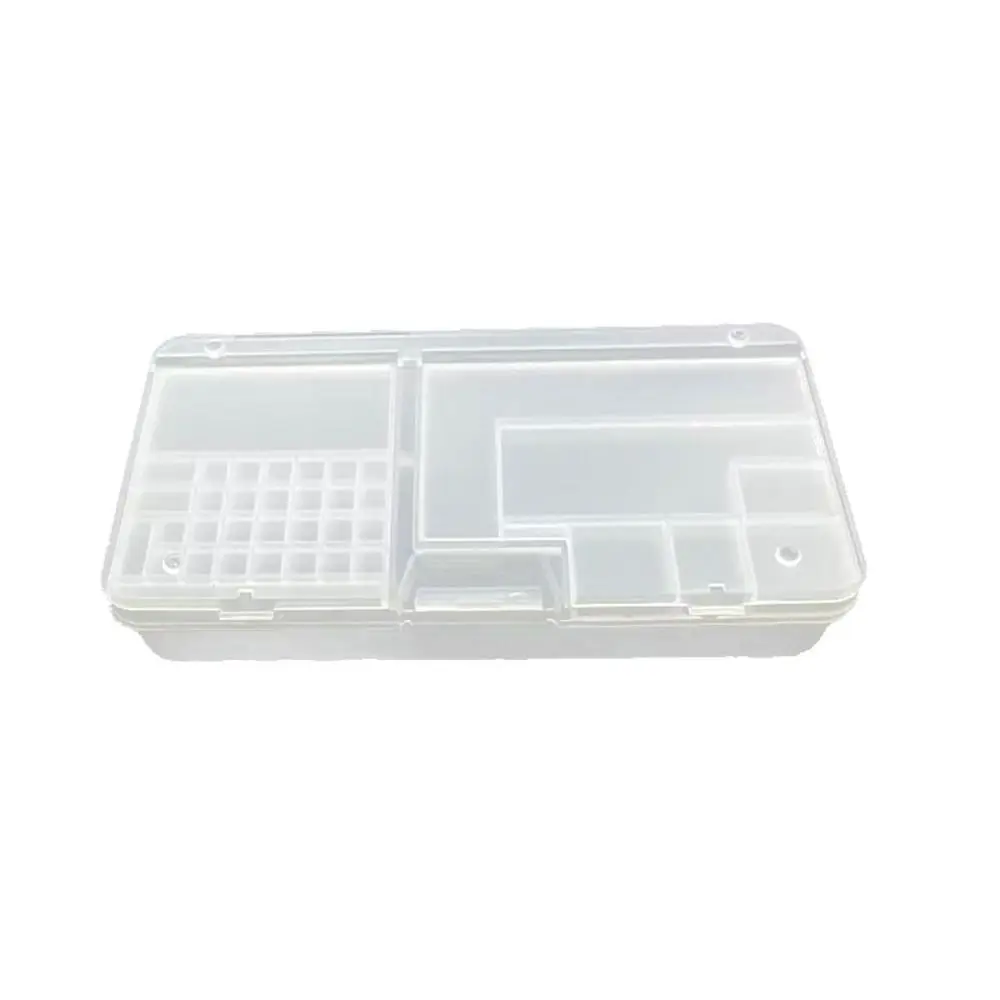 Transparent Electronic Components Storage Box 2 Layer Tool Classification Grid Phone Repair Module Organizer Compartment