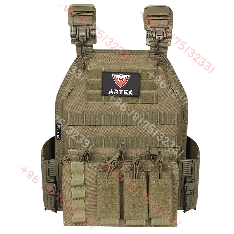 

Black Molle Personal Protective Tactical Gear Removable Ballistic Tactical Vest Quick Release Armor Vest for Men Plate Carrier