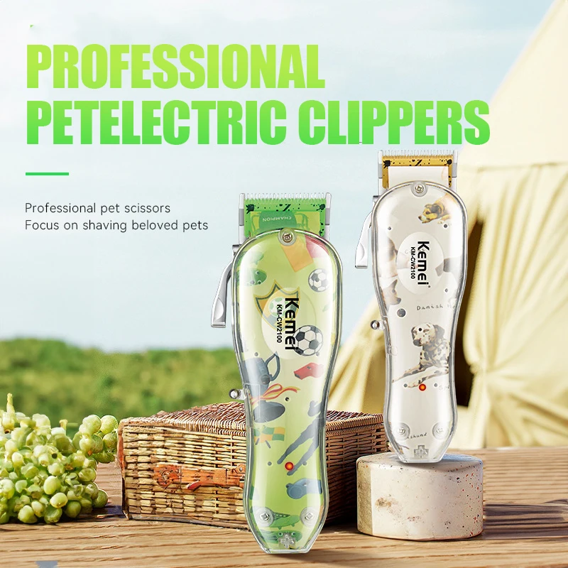 Kemei-Kit de toilettage professionnel pour animaux de compagnie, tondeuse à cheveux électrique aste pour chien, manteau optique, fournitures pour animaux de compagnie pour chiens et chats