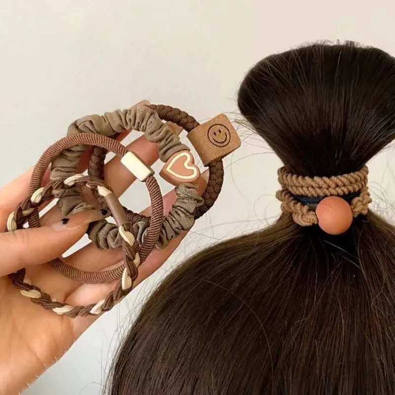 20 piezas lazos para el cabello de alta elasticidad para mujer, banda de goma elástica para el cabello, correas para encías, Liga, coleteros, diademas