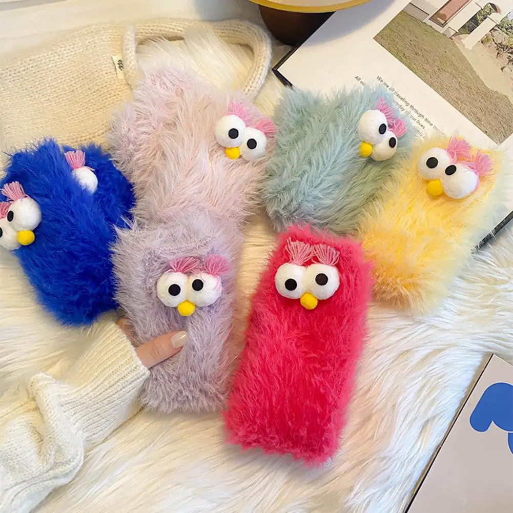 32cm Funny Fuzzy Silly Socks For Women Fluffy Slipper Socks 3D Novelty Face Plush Socks Winter Warm Cute Thick Unisex Floor Sock