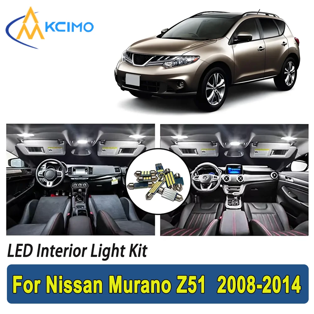 

New Light Bulb For Nissan Murano Z51 (2008-2014) Premium Bright LED Interior Dome Map Trunk Light Kit Car Led Lamps LED Lights
