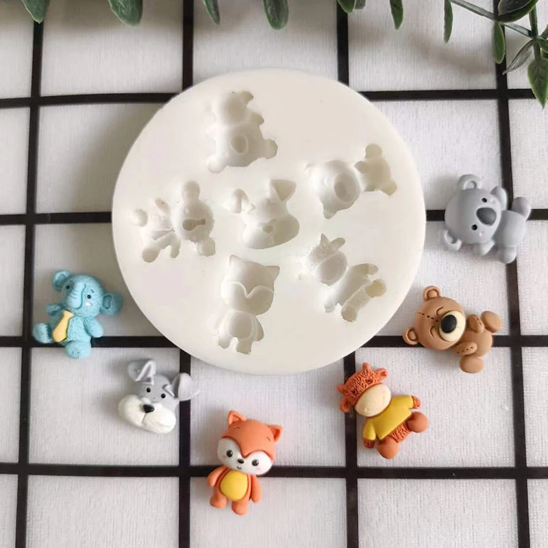 

Bear Silicone Mold Teddy Bear Fondant Cake Decorating Tools DIY Animal Sugarcraft Mould Chocolate Moulds Cupcake Topper Molds