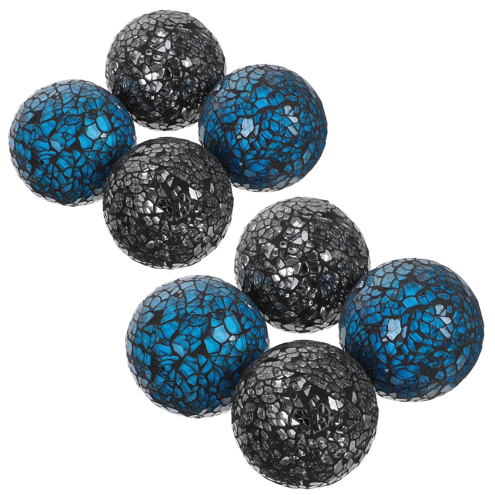 

8Pcs Glass Decorative Balls 6Cm Shiny Mosaic Spheres for Home Interior Dining Table Living Room Wedding Centerpiece Decoration