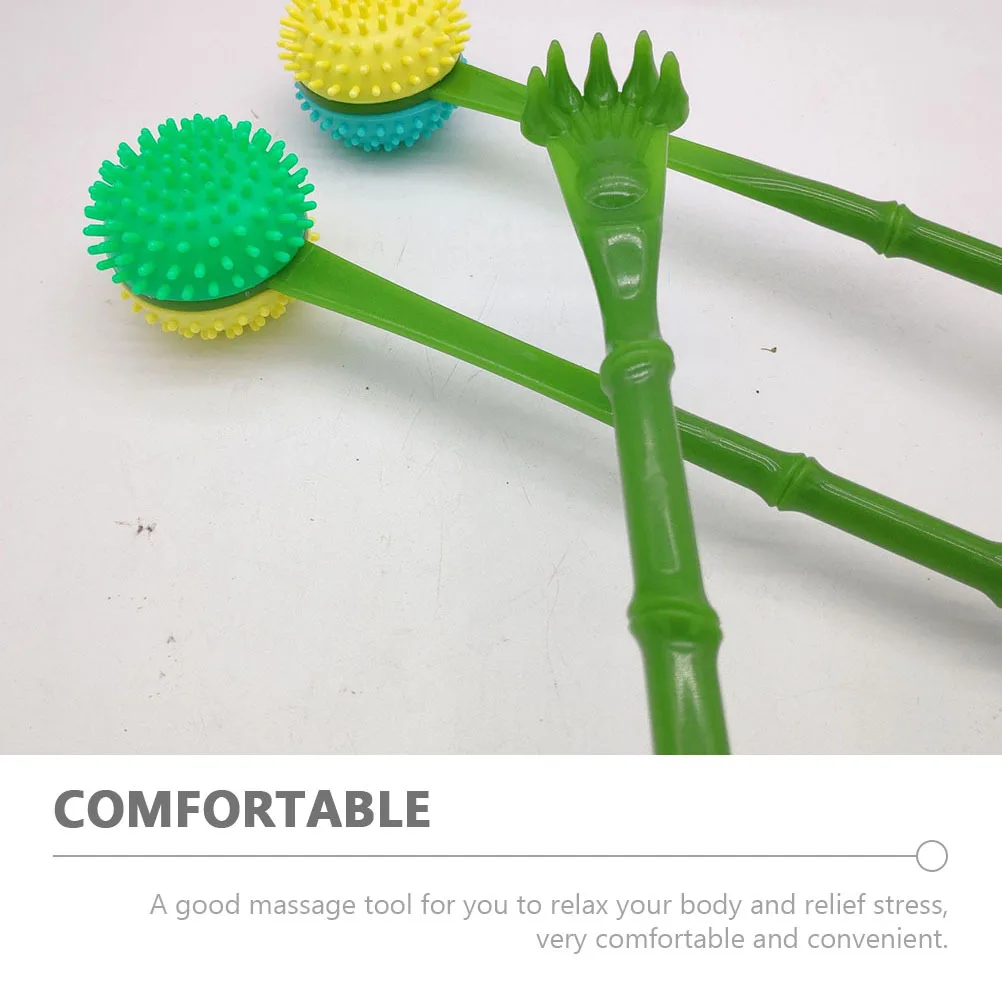 

2Pcs Plastic Back Scratcher Long Handle Back Massage Tool Portable Ergonomic Scratch Relief Stick for Adults Travel Home Use