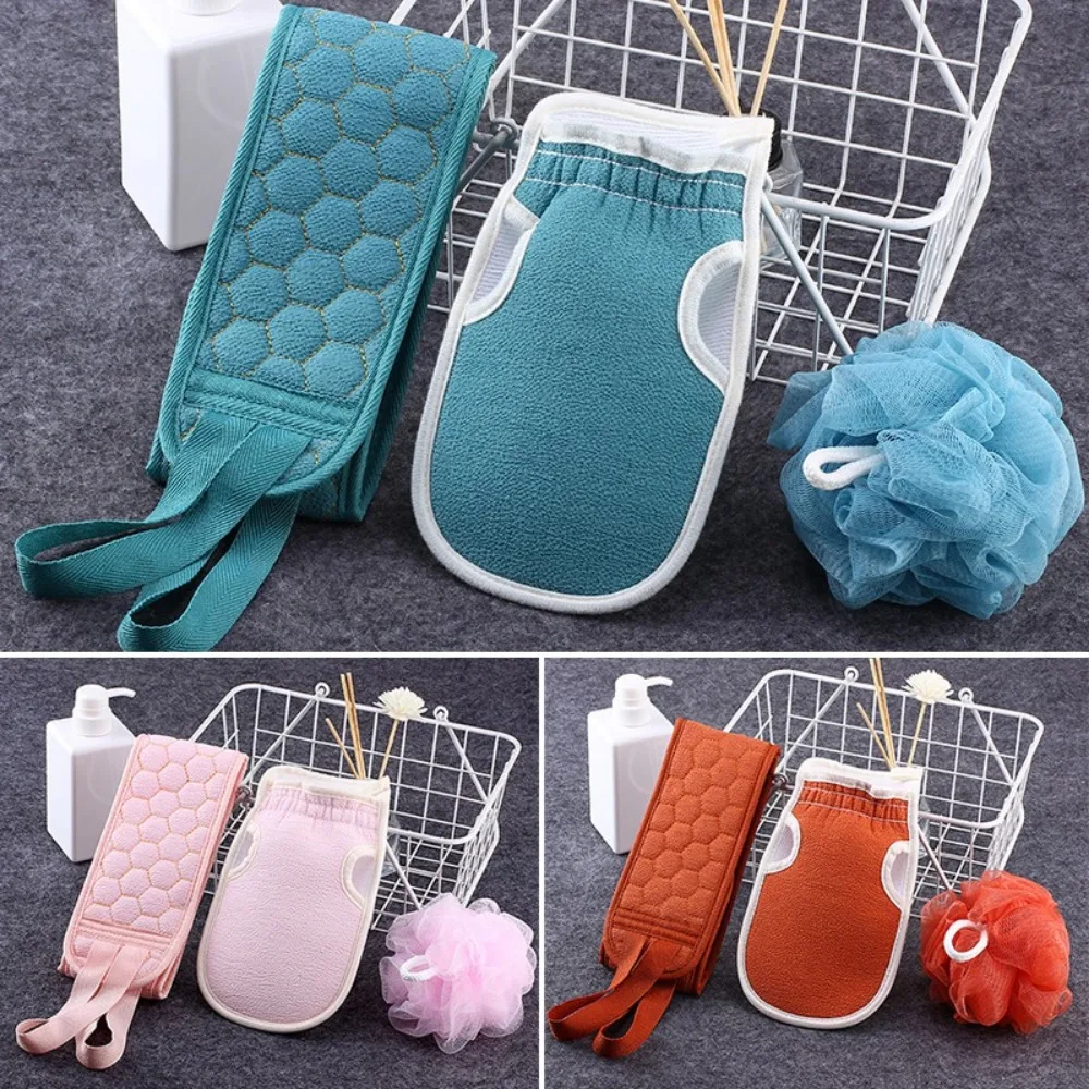 3 Stks/set Massager Badkamerbenodigdheden Voor Lichaamsreiniging Zachte Borstel Douchebal Body Scrubber Badhandschoenen