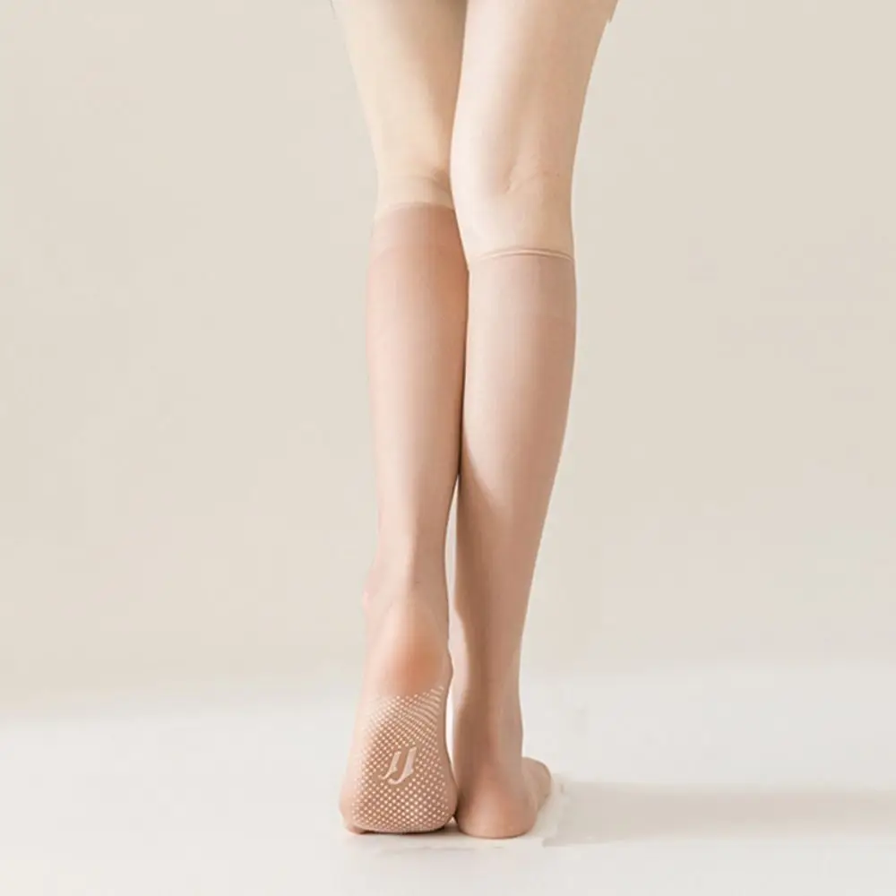 

8 пар модных однотонных прозрачных чулок, уличная одежда, длинные носки-трубы в стиле Лолиты JK, ультратонкие шелковистые носки до середины икры в стиле Харадзюку, летние