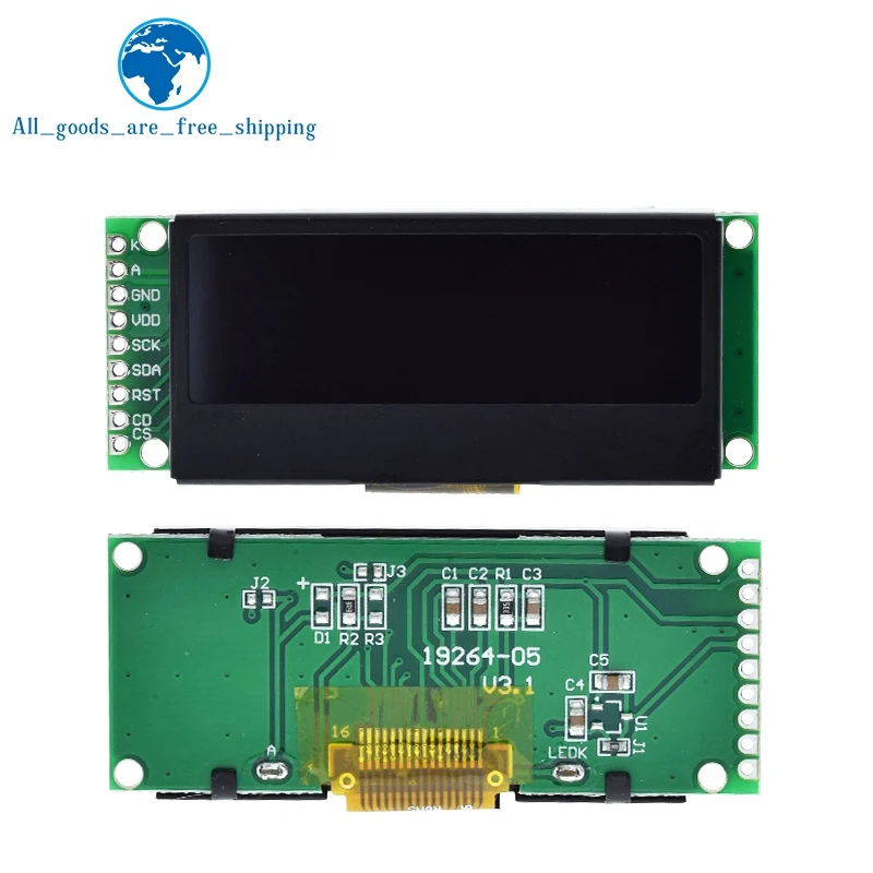 TZT LCD19264 192*64 192X64 Graphic Matrix LCD Module Display Screen 3.3-5V LCM  UC1609C Controller with LED Backlight