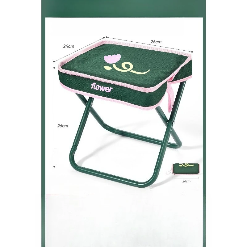 Camping Stool Lightweight Collapsible Pocket Chair Portable Foldable Backpack Stool Compact Outdoor Fishing Stool