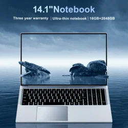 2024 Nieuwe Laptop Computer Windows 11 Pro Ultra Slanke Notebook 14.1 Inch Intel Pentium N3700 16 GB 1024 GB Kantoor Studie PC Computer