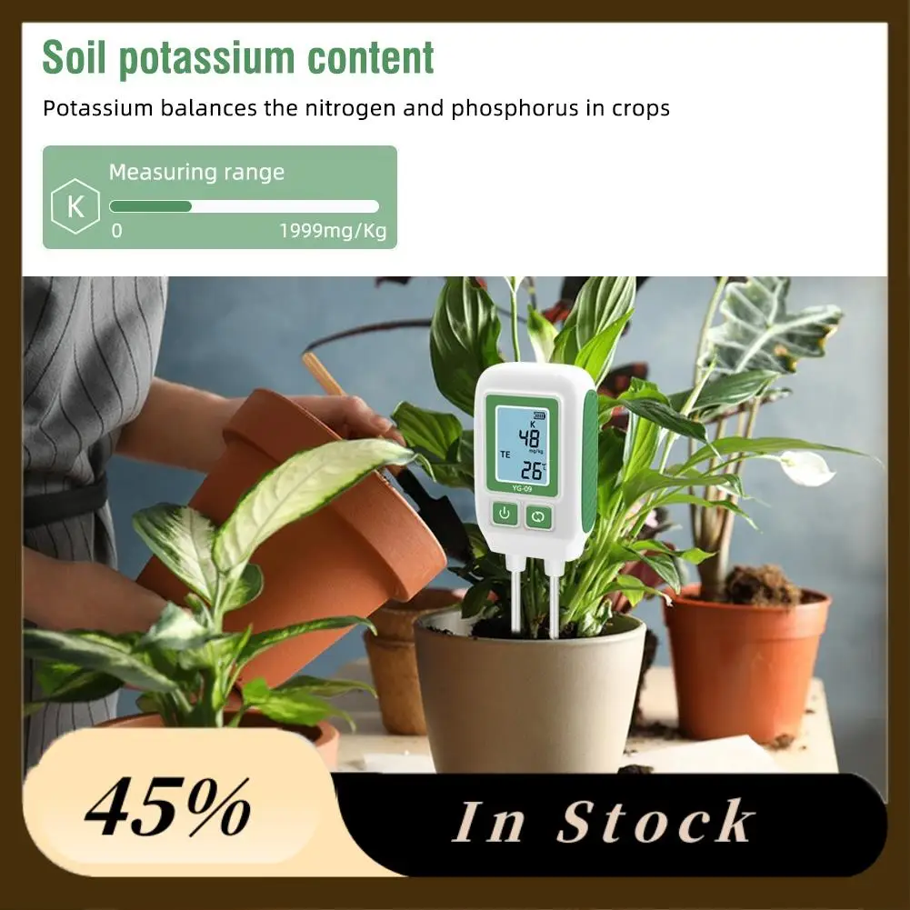 

2025 Trend3 In 1 Digital LCD Soil Tester Dual Probe High Precision Soil Nitrogen Potassium Phosphorus Detector Portable For Gard