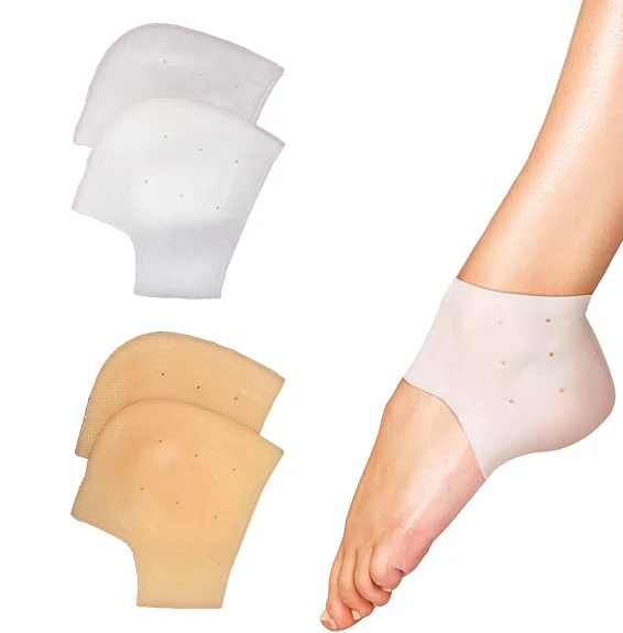 1Pair Gel Heel Cups for Men Women Soft Silicone Heel Cushion Pads Washable Reusable Heel Protectors for Walking Running