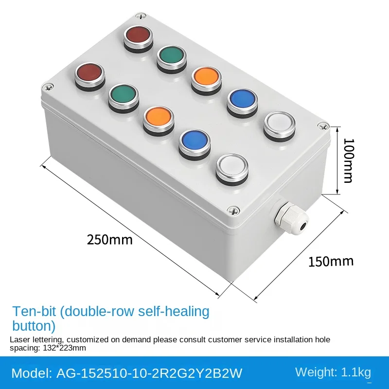 Waterproof Button Control Box Emergency Stop Start Switch Power Reset Self-locking Alarm Self-lock Elevator Motor Electrical Box