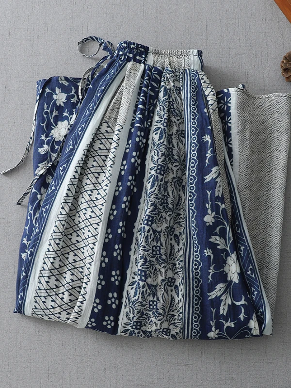 Retro Style Women's Midi Skirt - Midi Skirt Floral ulasan dan harga