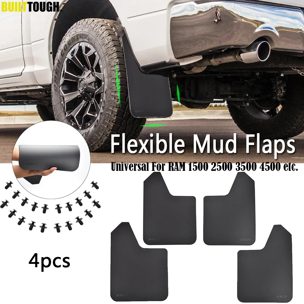 4x Mudflaps Mud Flaps Splash Guards Mudguard For Dodge Ram pickup 1500 2500 3500 4500 5500 4000 NightRunner Regular Chassis Cab