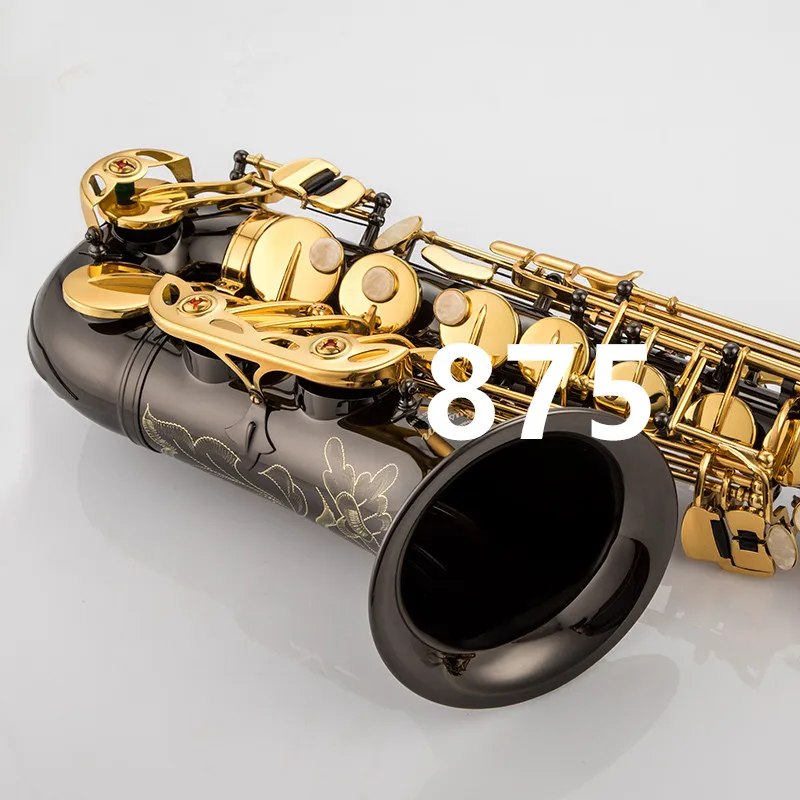 Fast shipping  Alto Saxophone, Eb Key, Model 875 Black Gold Version, Hand Engraved, Comes with Carrying Accessories 2026