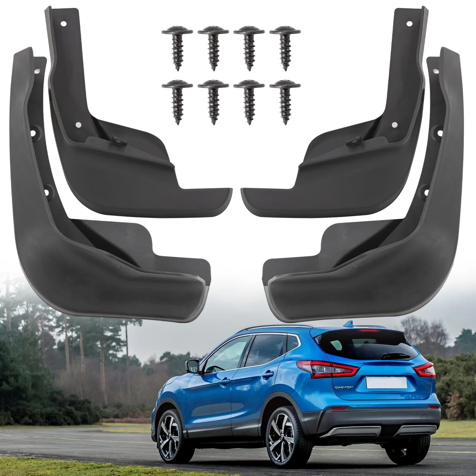 

For Nissan Qashqai J11 2014 2015 2016 2017 2018 2019 Mudflap Front Rear Fender Anti-splash Mudguards Special Guard Splash