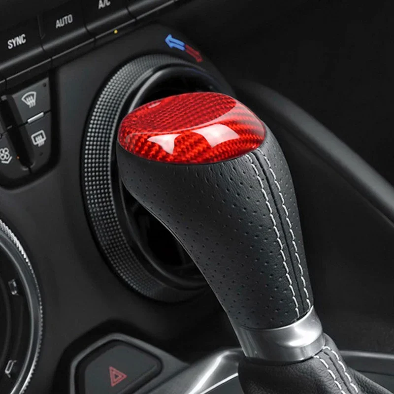 

Real Hard Carbon Fiber For Chevrolet Camaro 2016-2019 2020 2021 2022 2023 Car Gear Knob Top Cover Sticker For Camaro Accessories