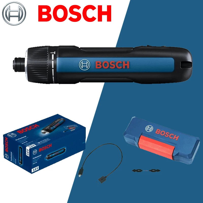 Chave de Fenda Recarregável Bosch-go Autêntica e Original Eletricidade Interna com Cabo de Carregamento Usb 3.6v