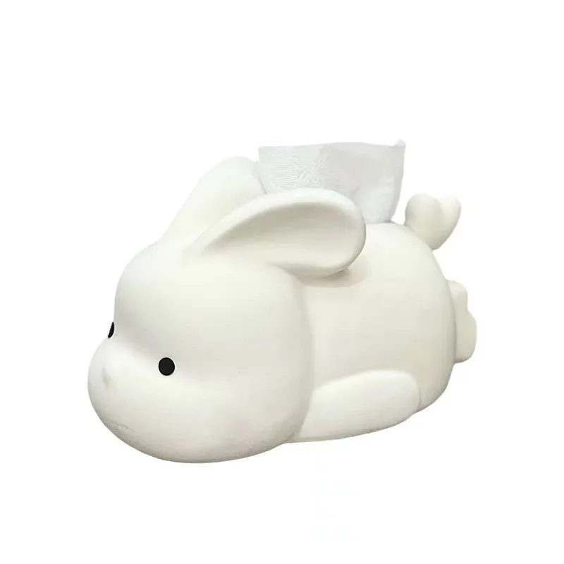 High-end atmospheric paper box cute plush European tissue box living room high-end light luxury paper box creative decoration