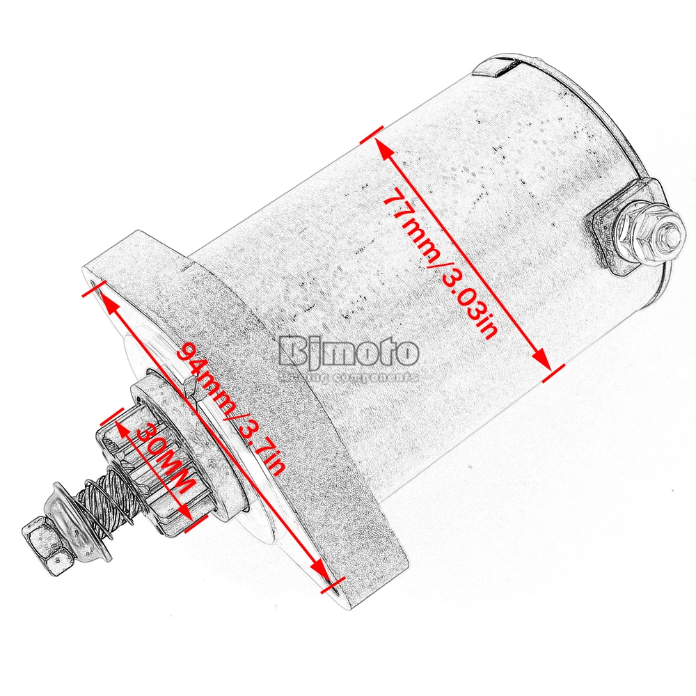 Anlasser für Kawasaki 21163-0743 FR691V-AS04 für John Deere MIA11761 für Cub Cadet RZT46 für Yamaha RS Nytro SR Viper – Detail 5