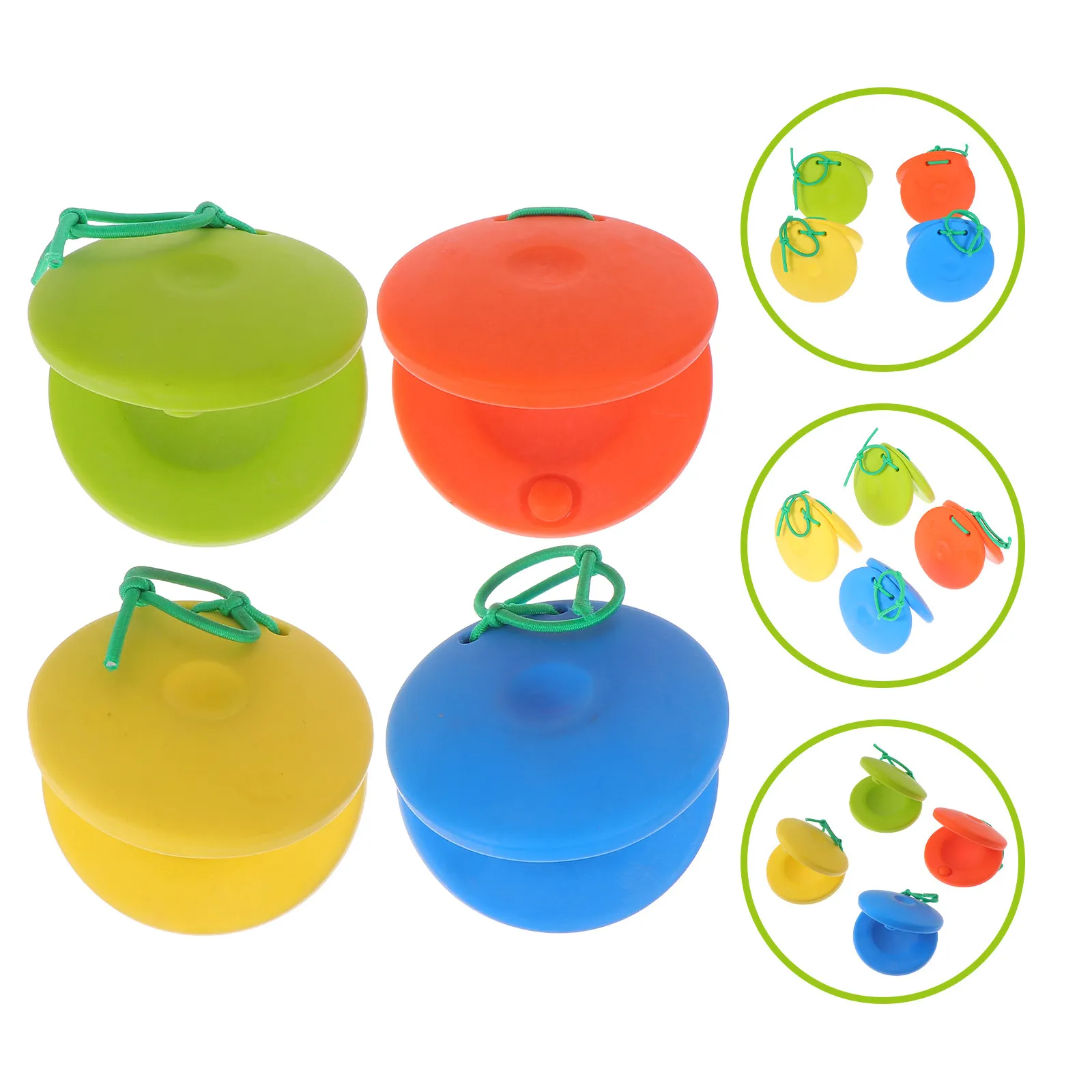 Instrumentos de percusión de dibujos animados, castañuelas, educación temprana, desarrollo sensorial musical, ayuda para el aprendizaje de niños en edad preescolar, 4 Uds.