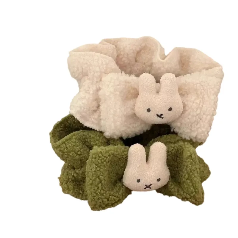 Cartoon Miffy Wash Face Headband Cute Rabbit Elastic Makeup HairTie Absorption Water Bow Design Girls Gift view 2