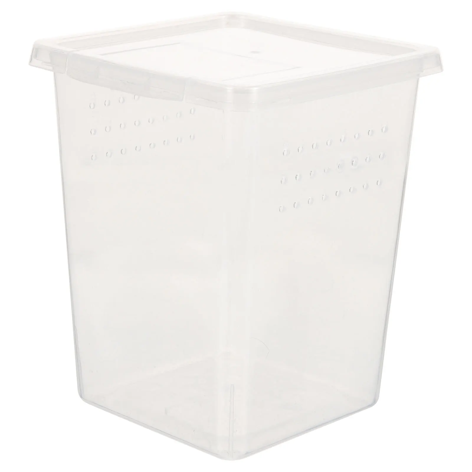 حاوية تربية الحشرات القوية صندوق تغذية الزواحف الشفاف لـ أبو بريص الرتيلاء الحلزون موئل الحيوانات الصغيرة تررم